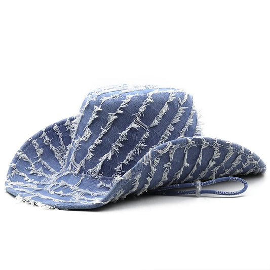 Western Style Denim Rodeo Hat